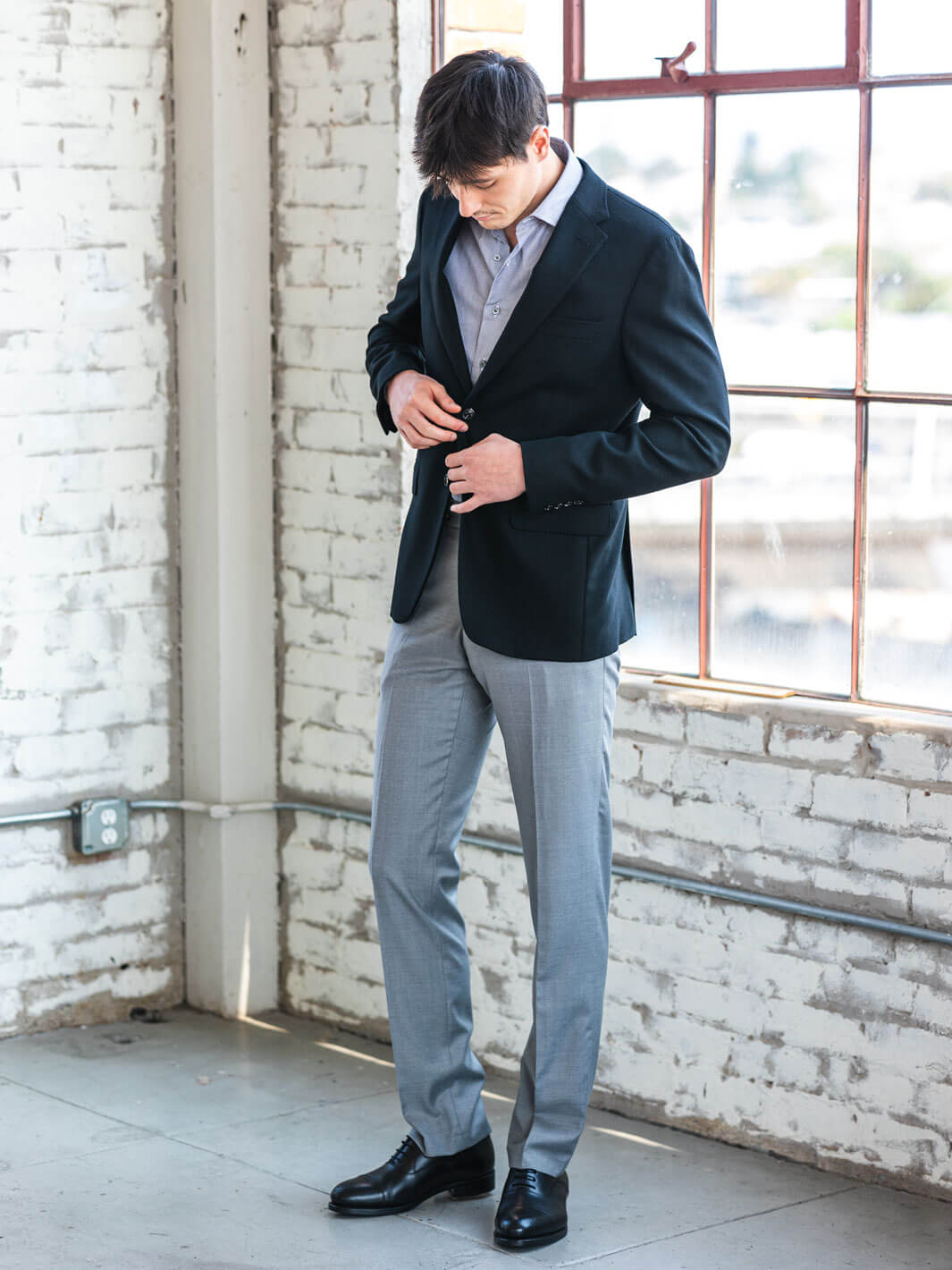 Black Wool-Cashmere Blazer