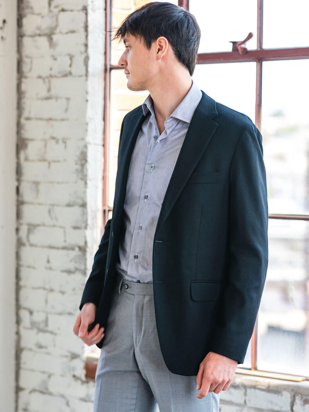 Black Wool-Cashmere Blazer