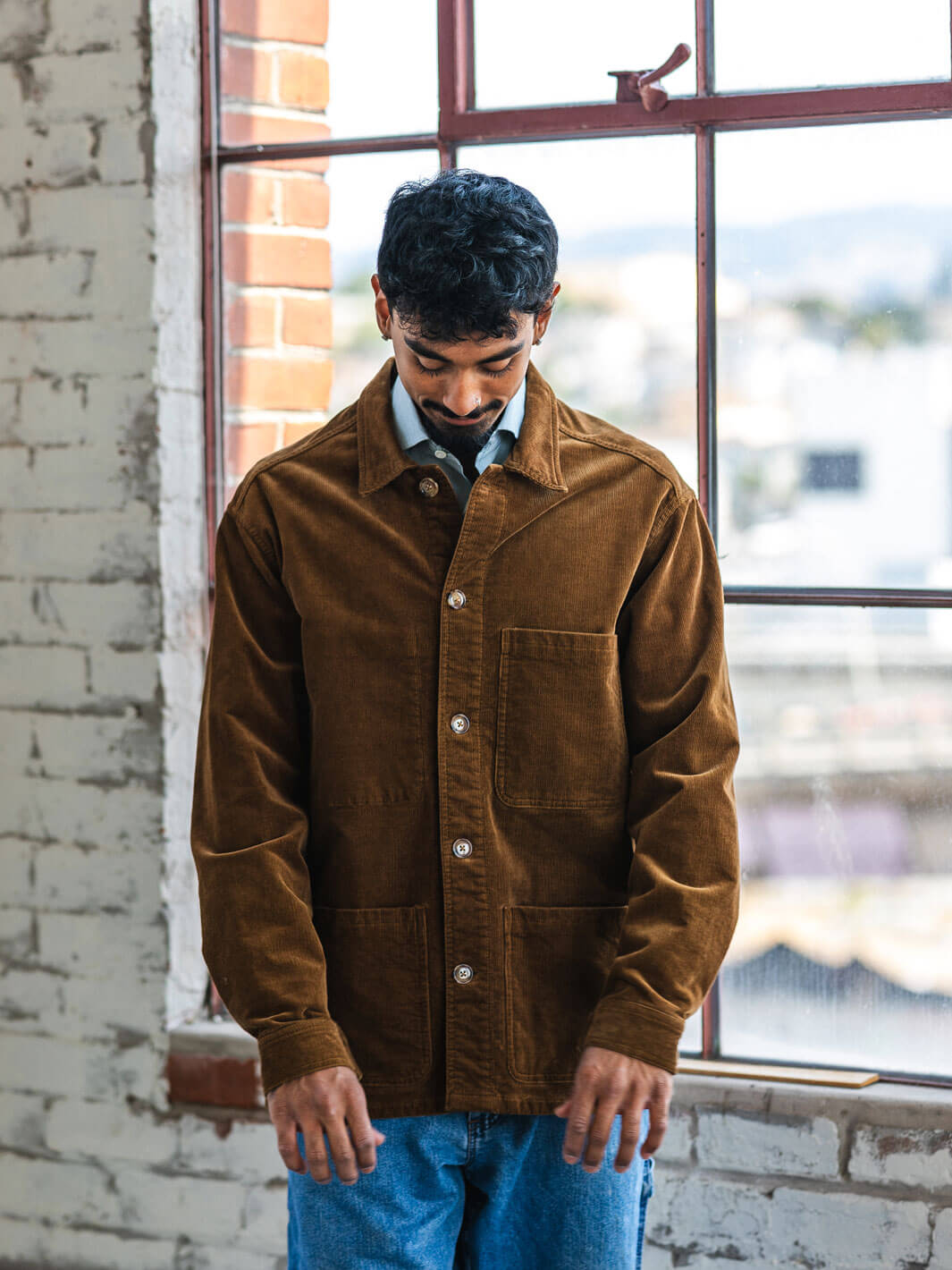 Brown Corduroy Chore Coat