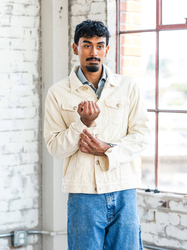 Corduroy Trucker Jacket - Cream