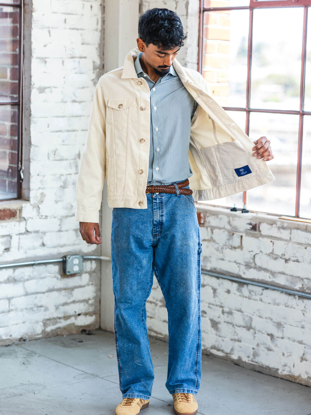 Corduroy Trucker Jacket - Cream