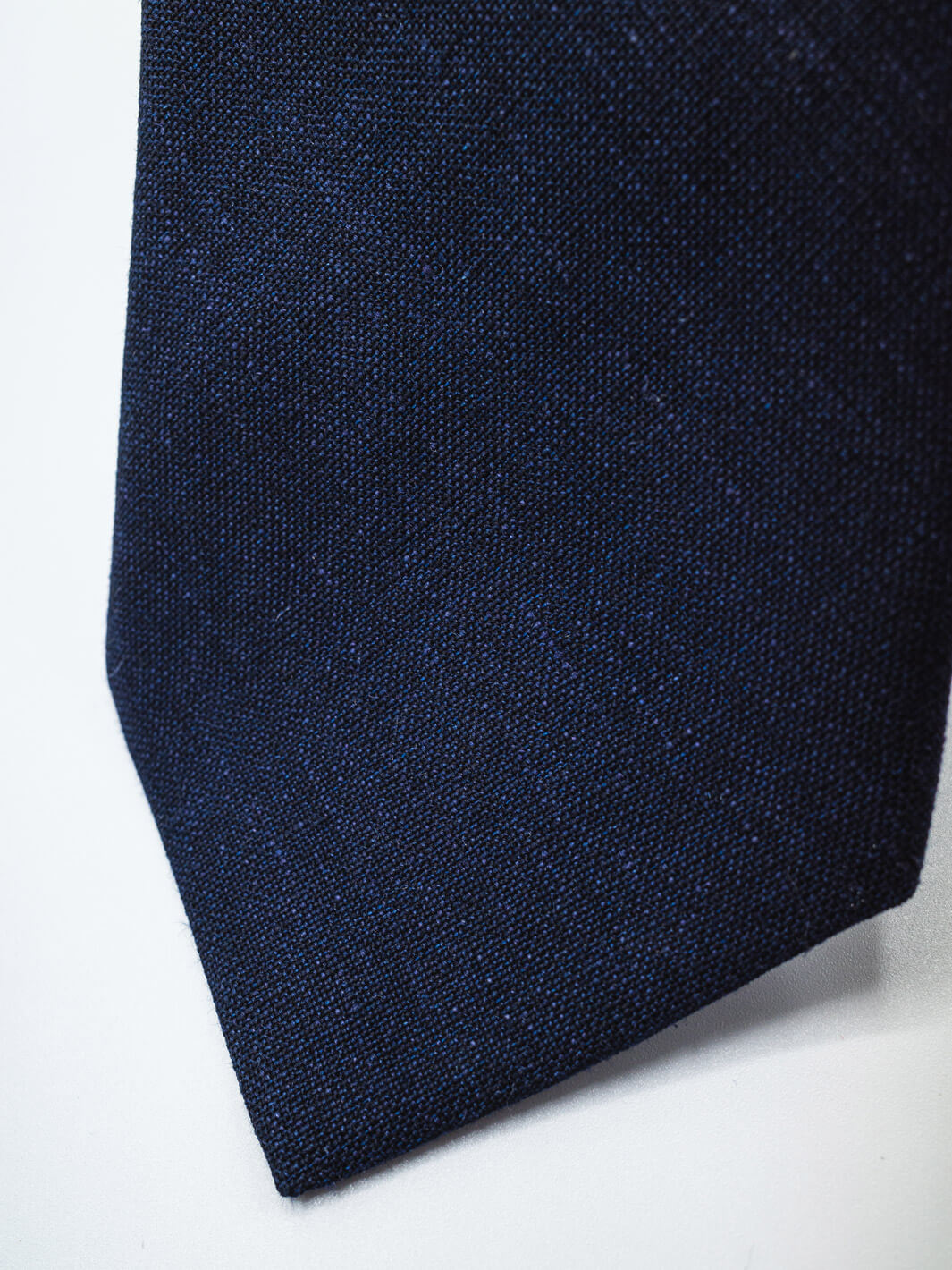 Linen-Wool Tie - Navy