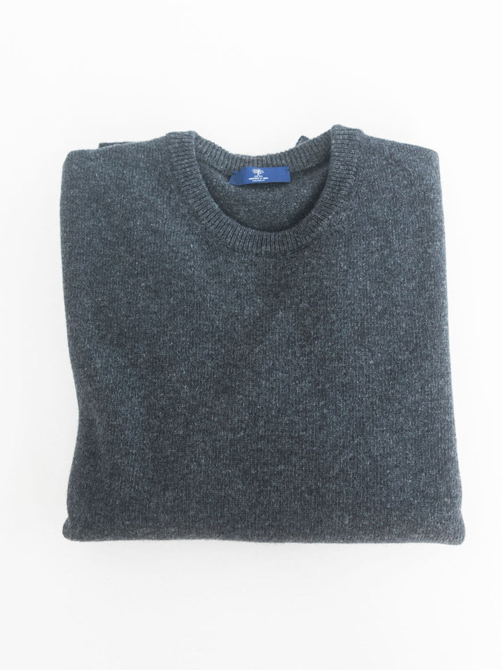 Lambswool Crew Neck Sweater - Charcoal