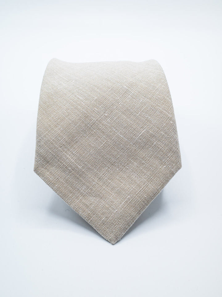 Linen-Silk Tie - Off-White