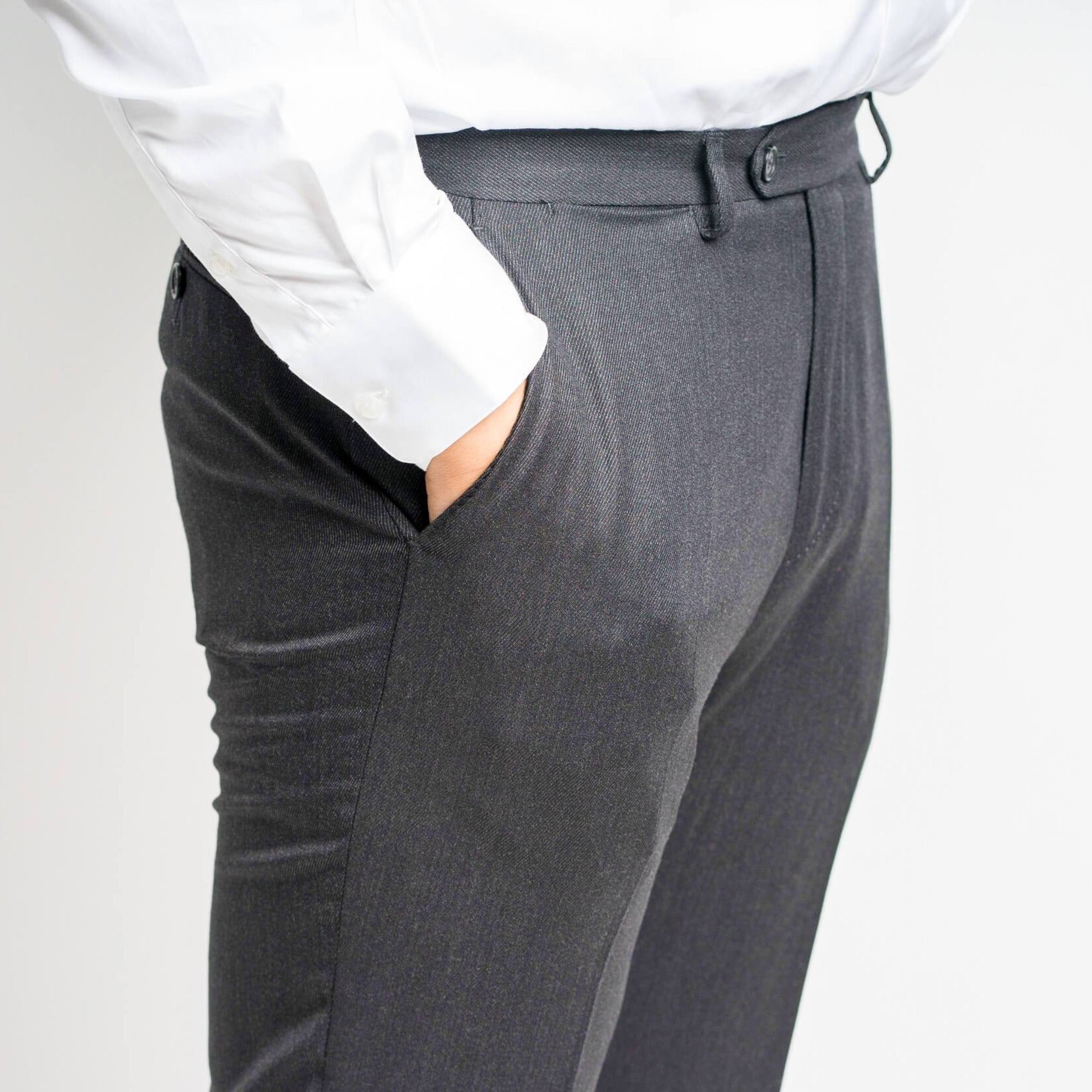 Men's Slim Leg Twill Trousers - Business | Simon Jersey